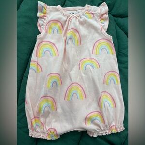 Carter’s one piece baby girl romper rainbows size 3 months